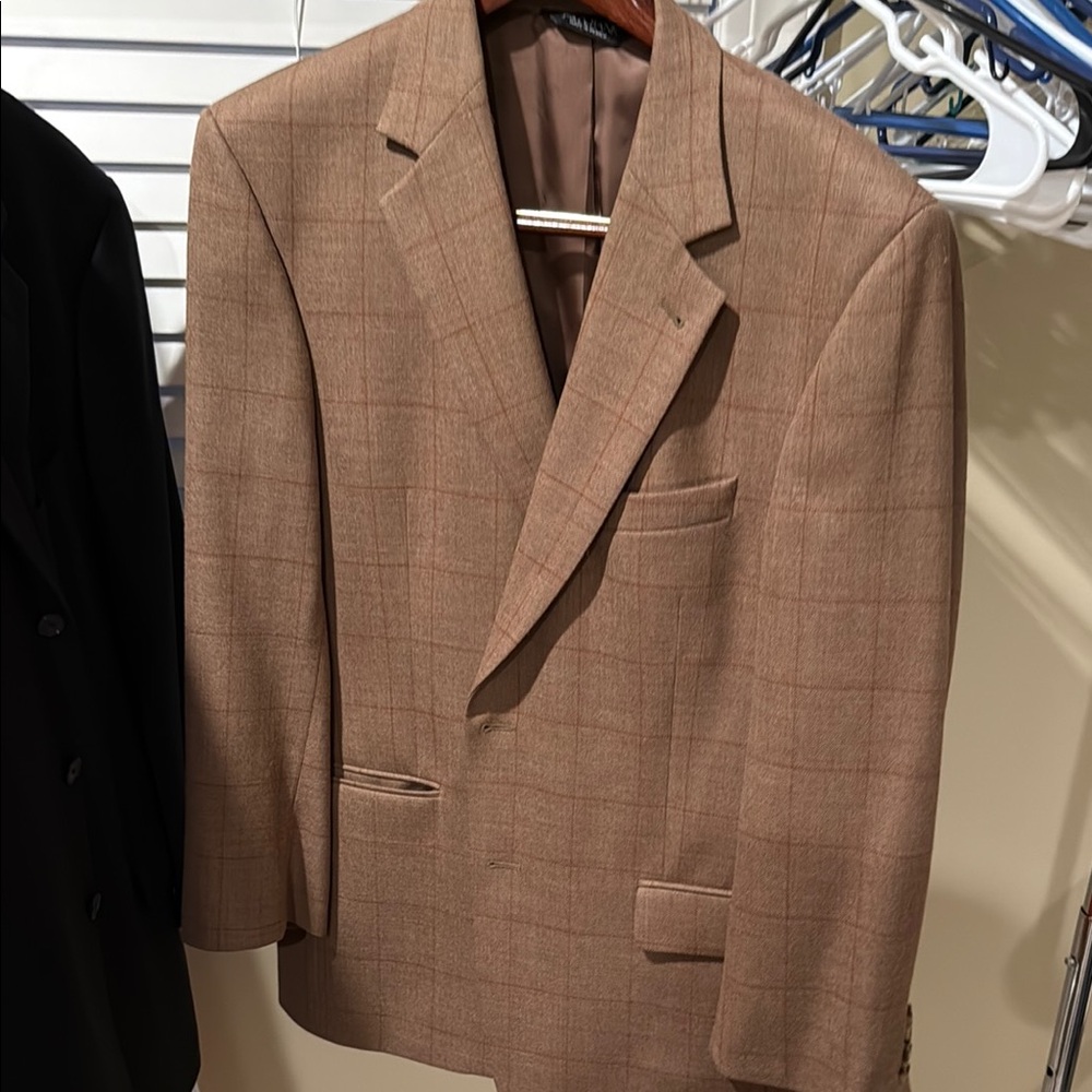 Jos. A. Bank Tan Blazer with Textured Pattern